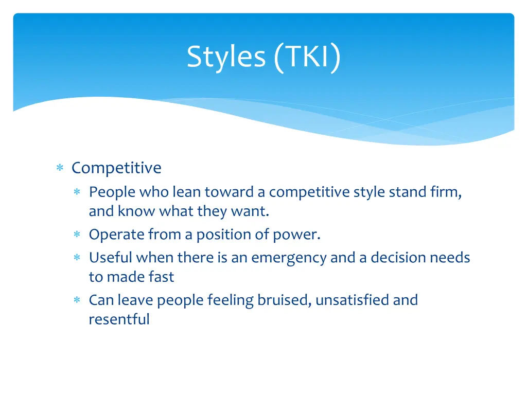 styles tki