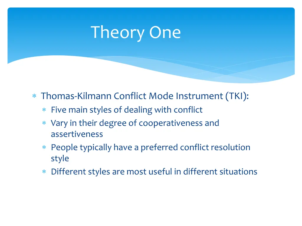 theory one
