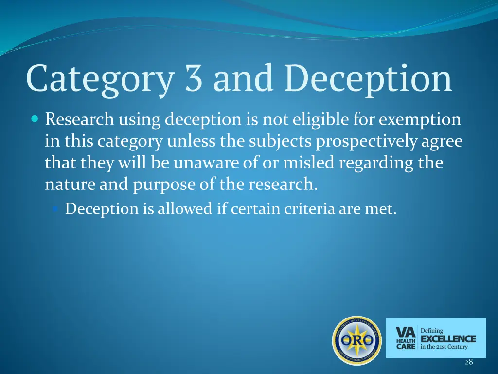 category 3 and deception