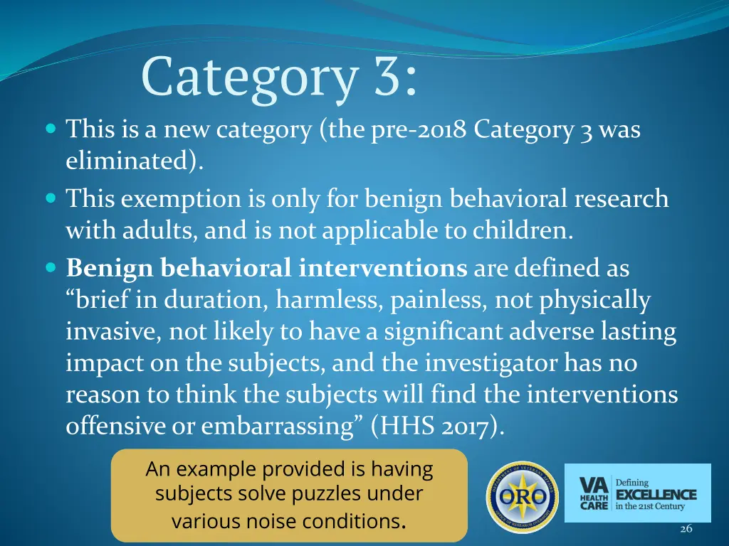 category 3 this is a new category the pre 2018
