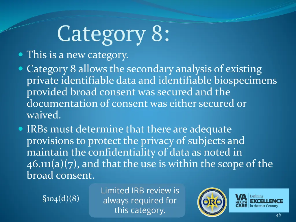 category 8 this is a new category category
