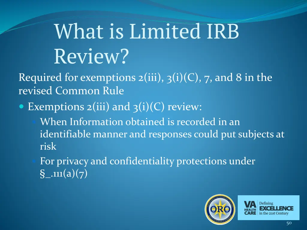 what is limited irb review required