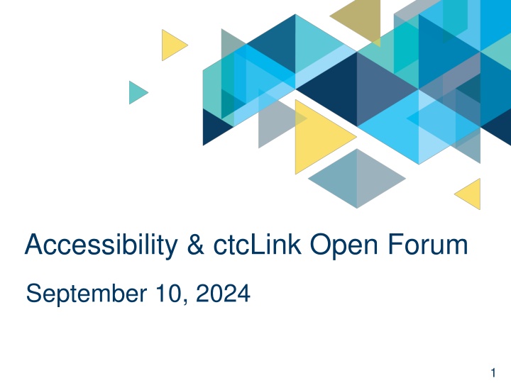 accessibility ctclink open forum
