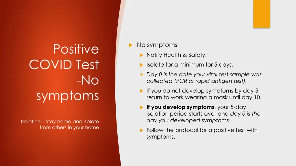 positive covid test