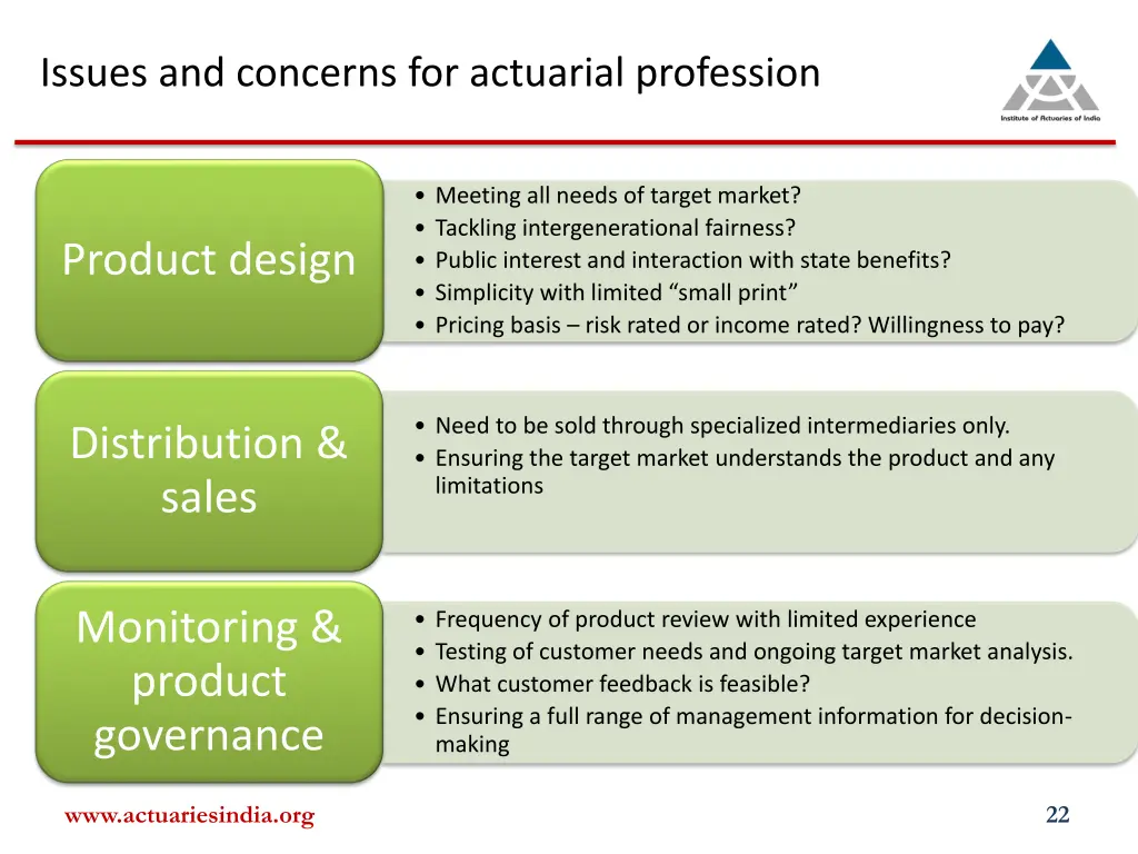 issues and concerns for actuarial profession