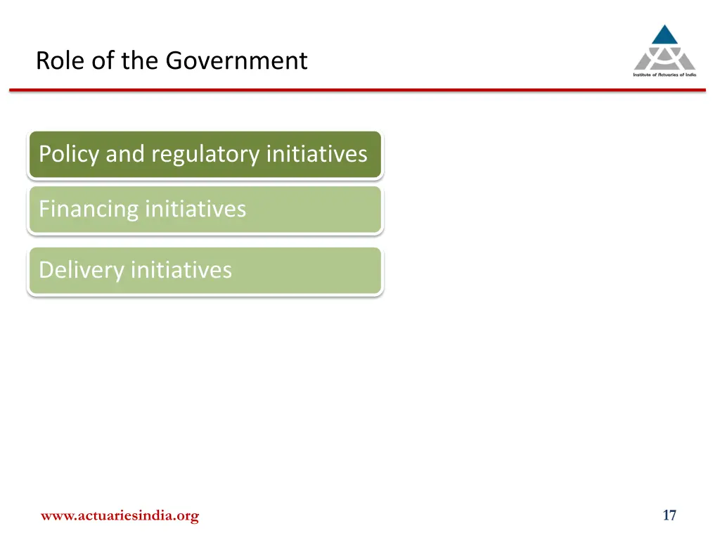 role of the government