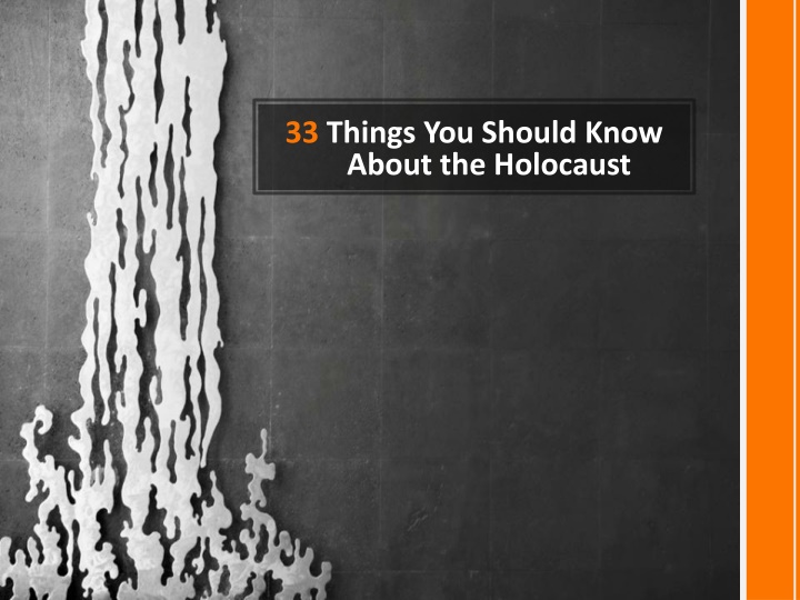 33 things you should know about the holocaust