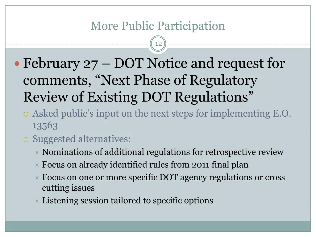 more public participation