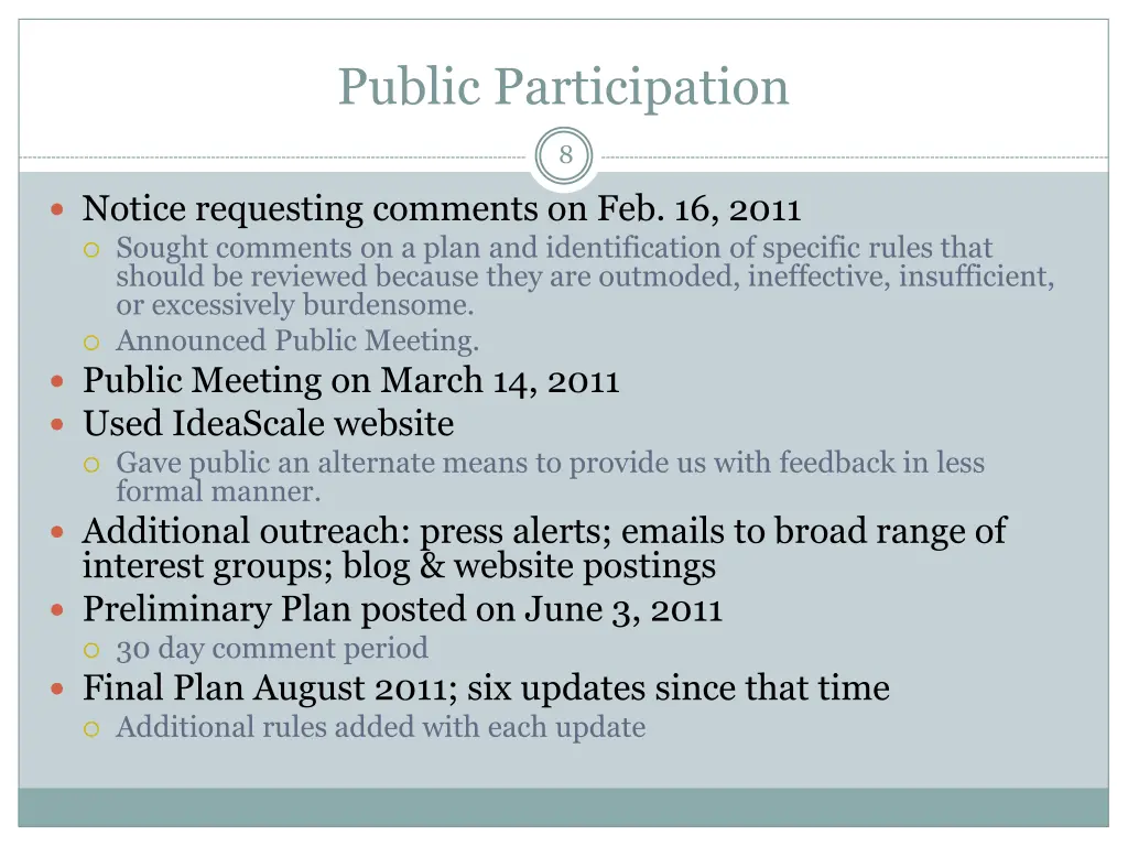 public participation