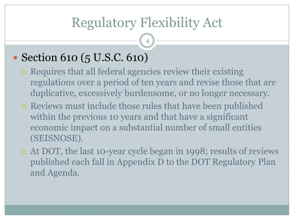 regulatory flexibility act