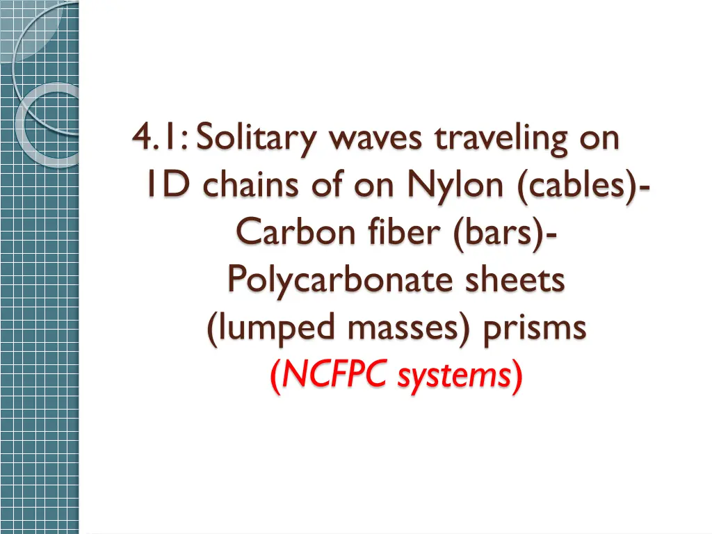 4 1 solitary waves traveling on 1d chains