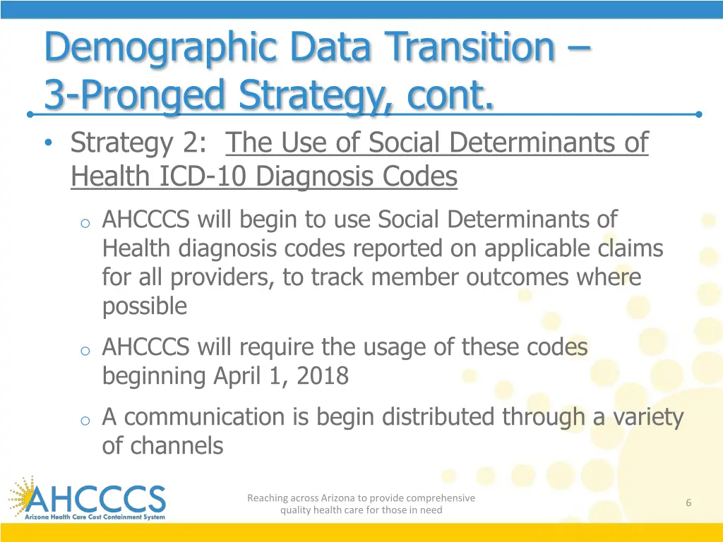 demographic data transition 3 pronged strategy 2