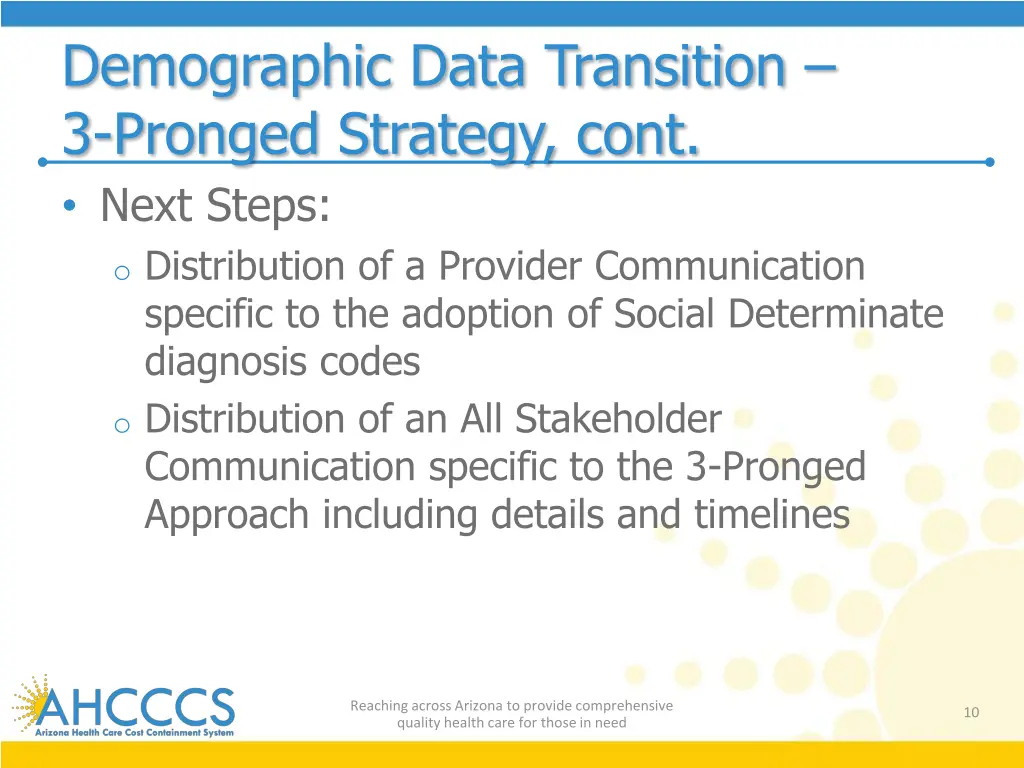 demographic data transition 3 pronged strategy 6