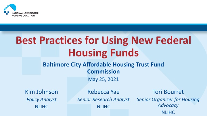 best practices for using new federal housing