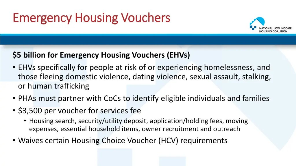 emergency housing vouchers emergency housing