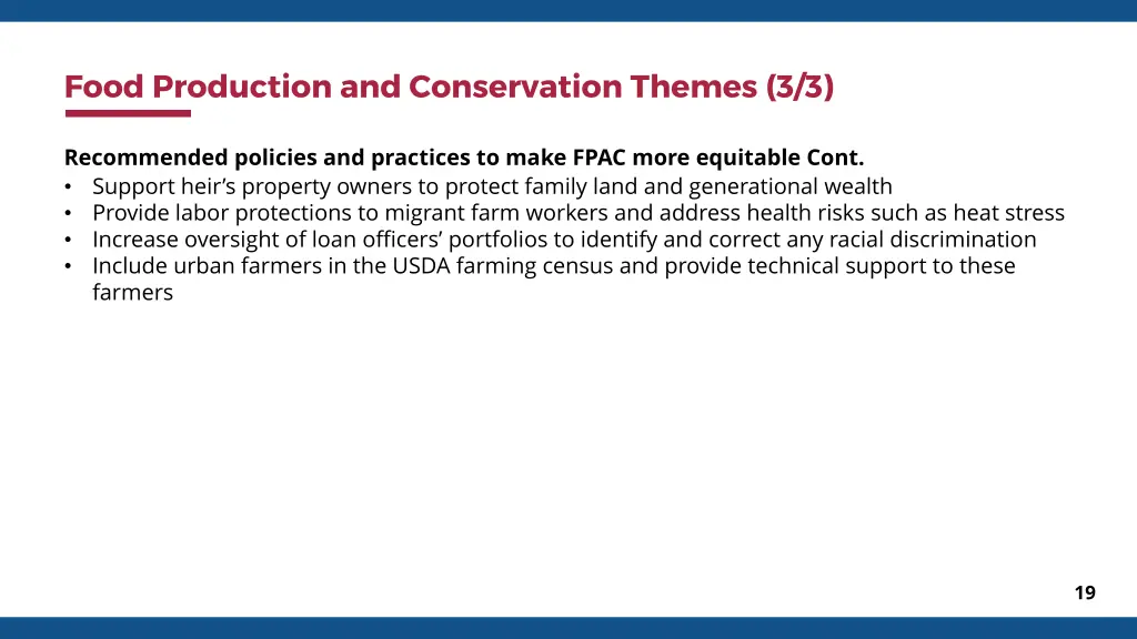 food production and conservation themes 3 3
