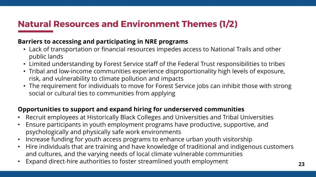natural resources and environment themes 1 2