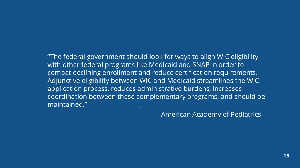 the federal government should look for ways