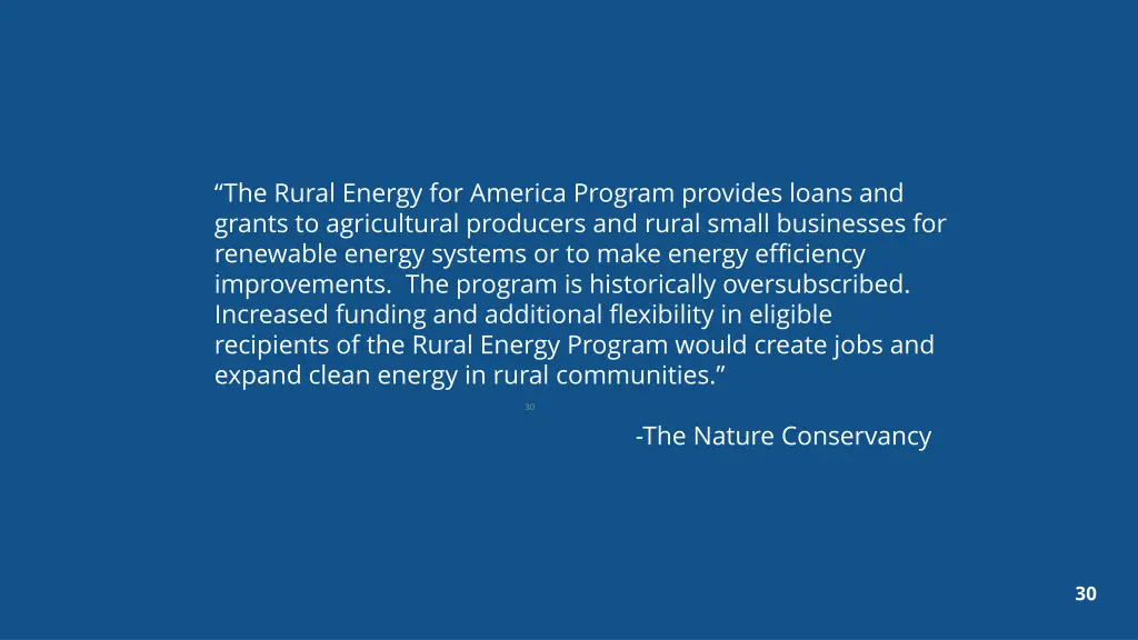 the rural energy for america program provides