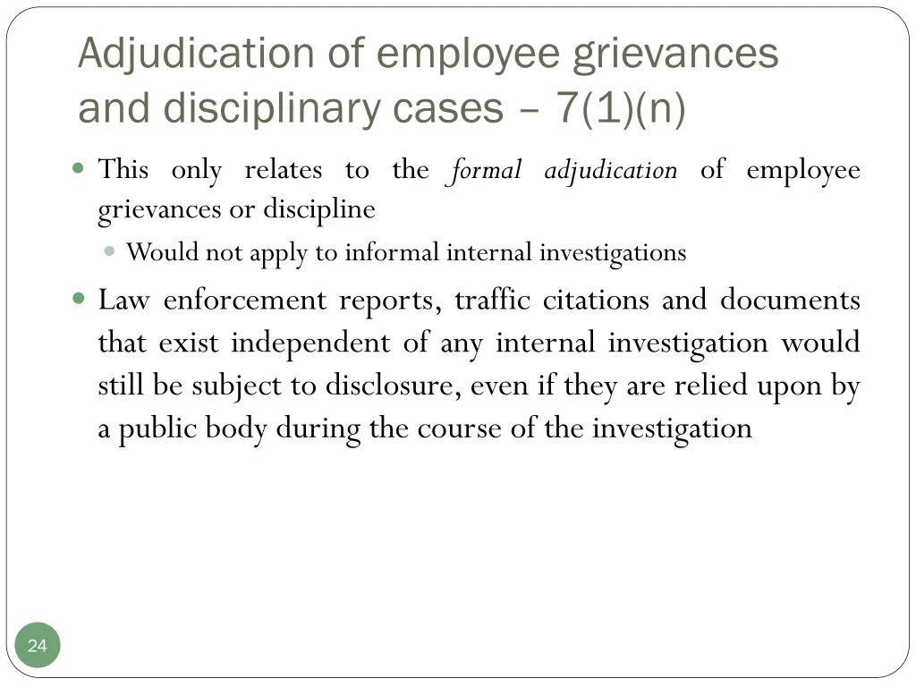 adjudication of employee grievances