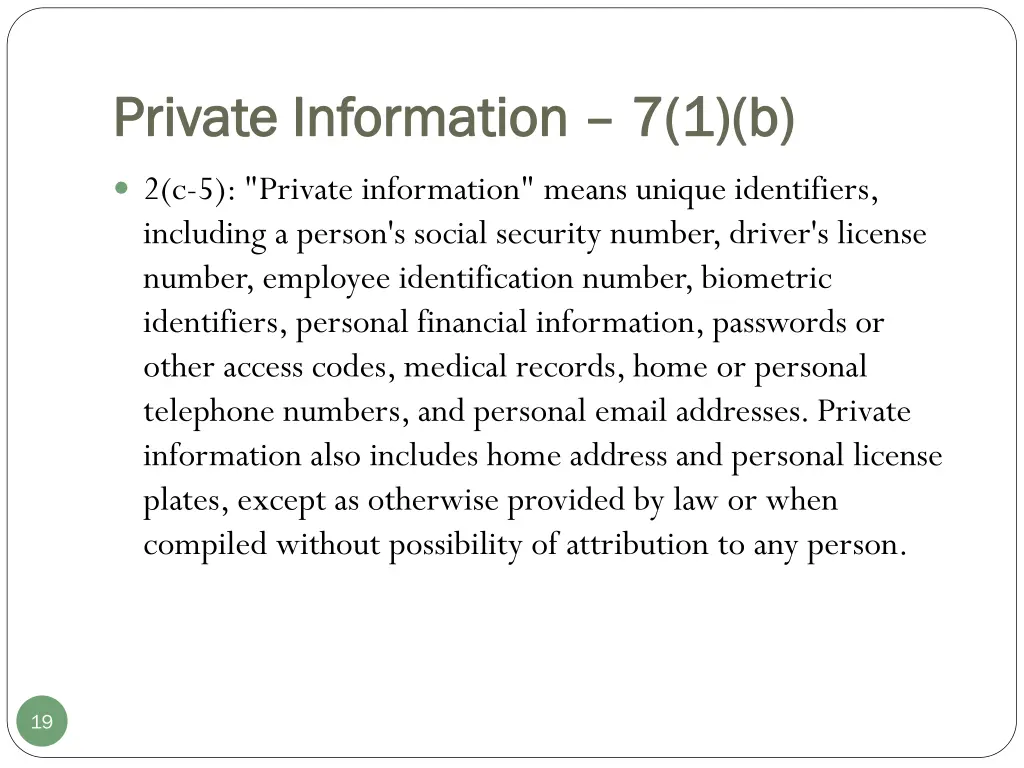 private information private information 7 1 b