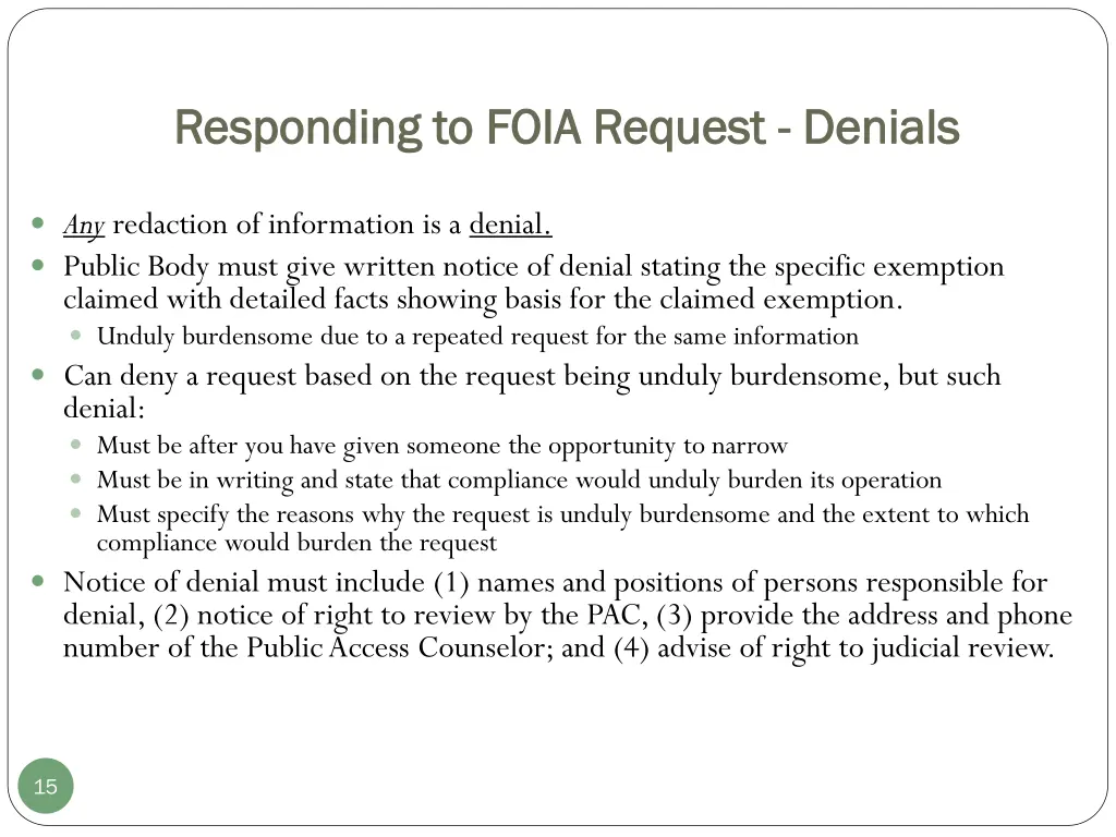 responding to foia request responding to foia