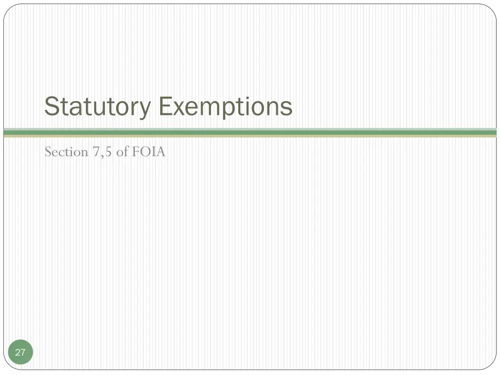statutory exemptions