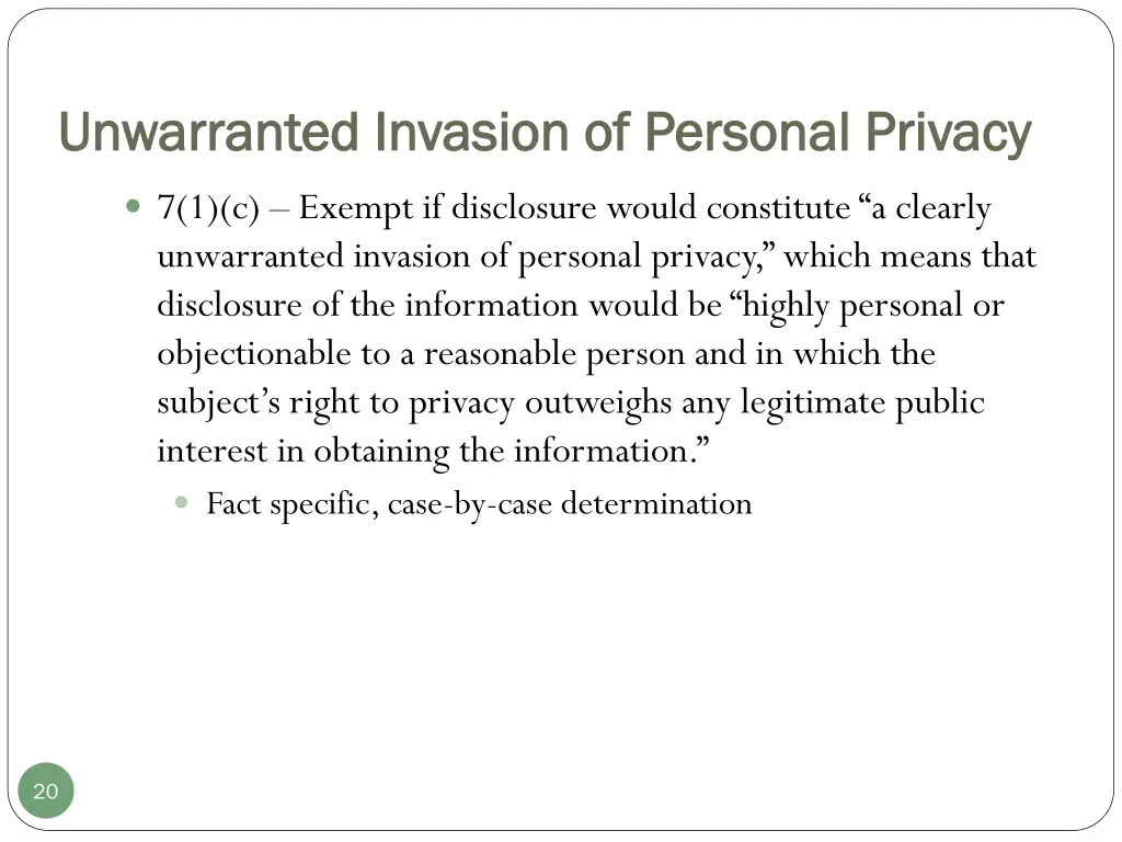 unwarranted invasion of personal privacy