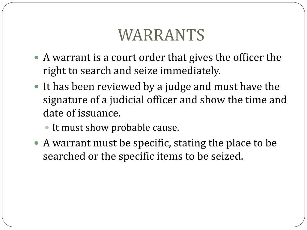 warrants
