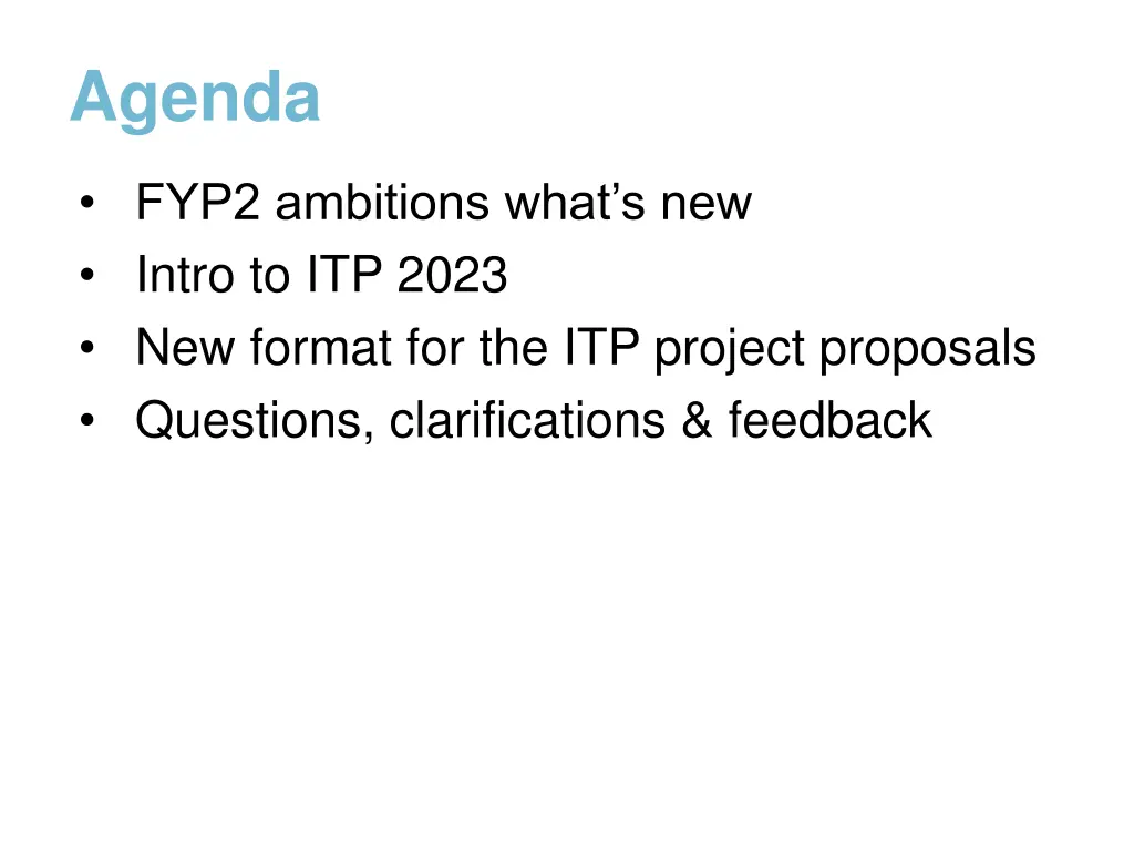agenda