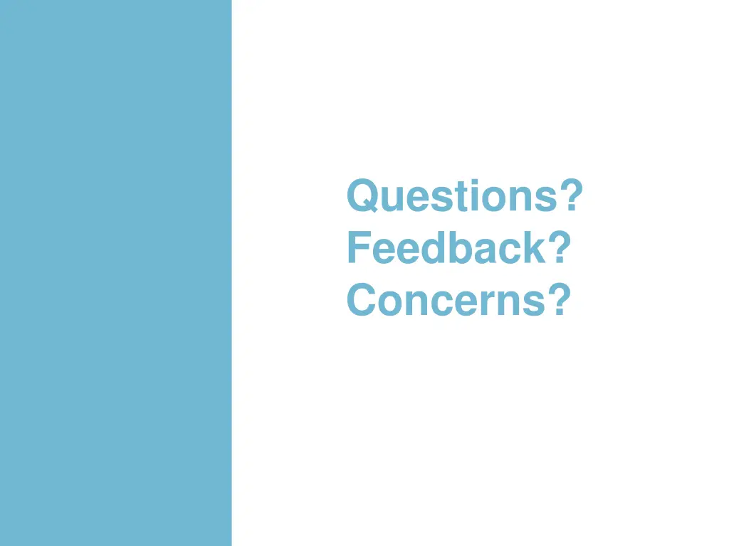 questions feedback concerns 1
