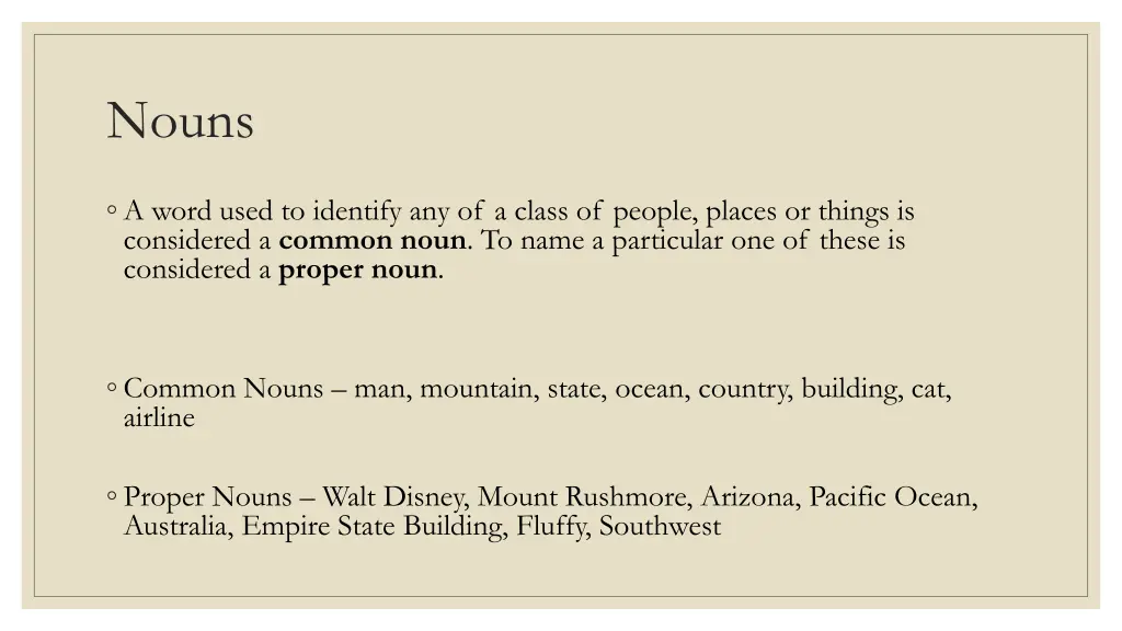 nouns
