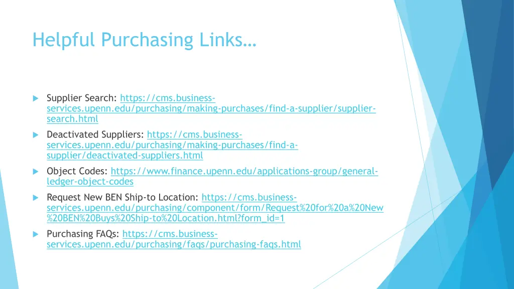 helpful purchasing links