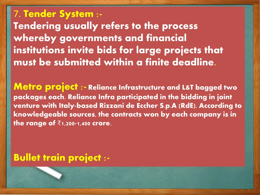 7 tender system tendering usually refers