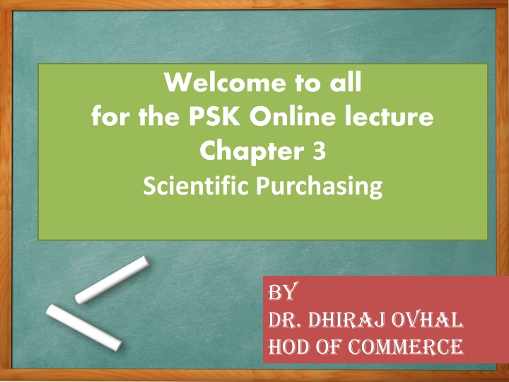 welcome to all for the psk online lecture chapter