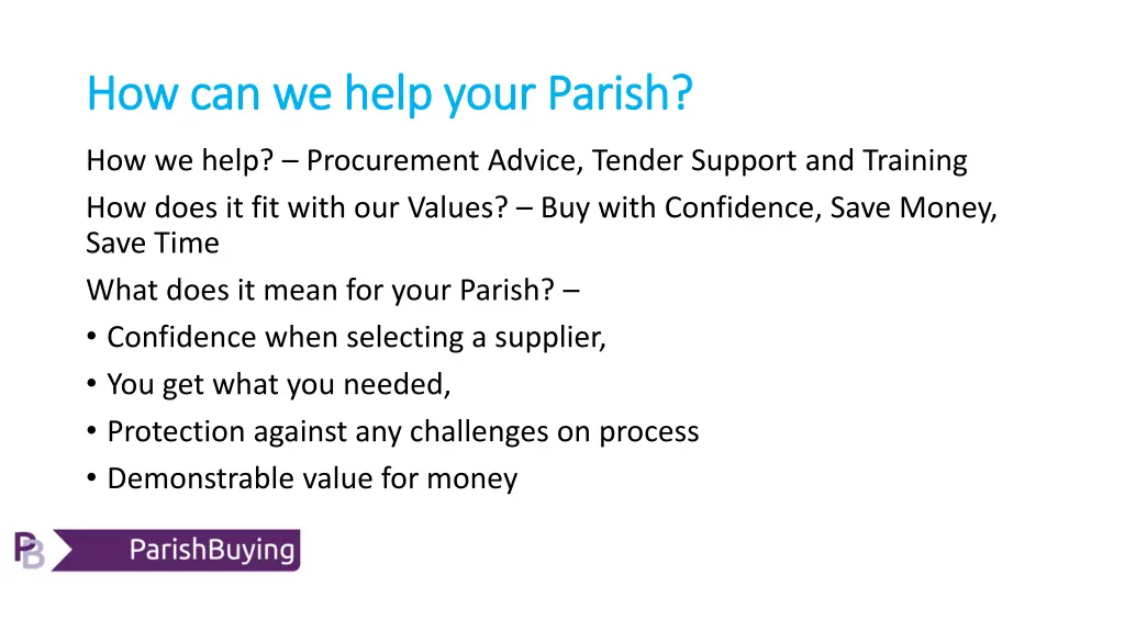 how can we help your parish how can we help your 1
