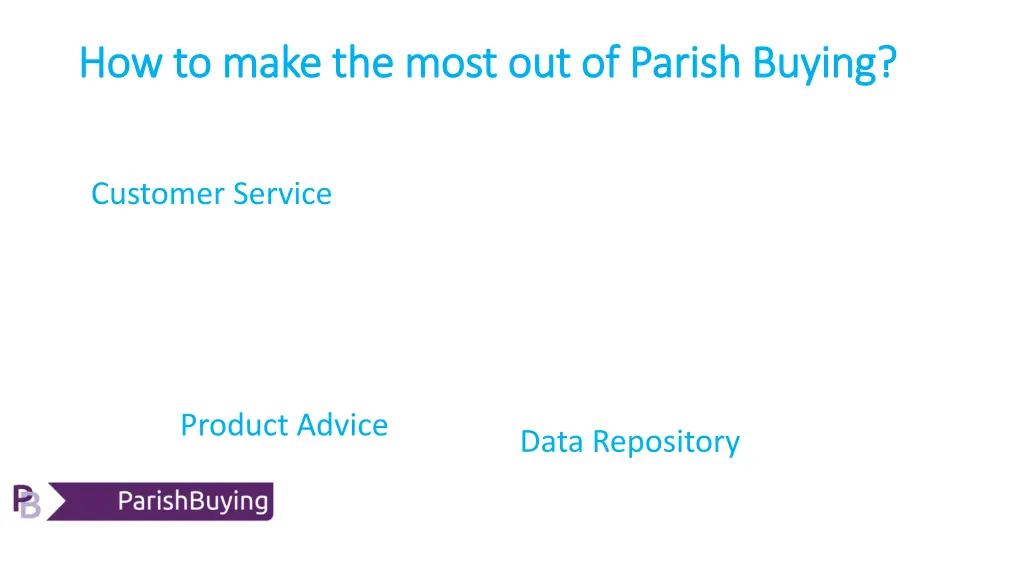 how to make the most out of parish buying 2