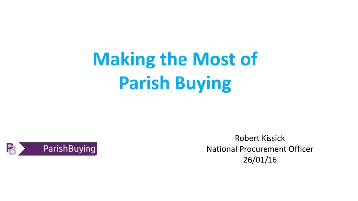 making the most of parish buying