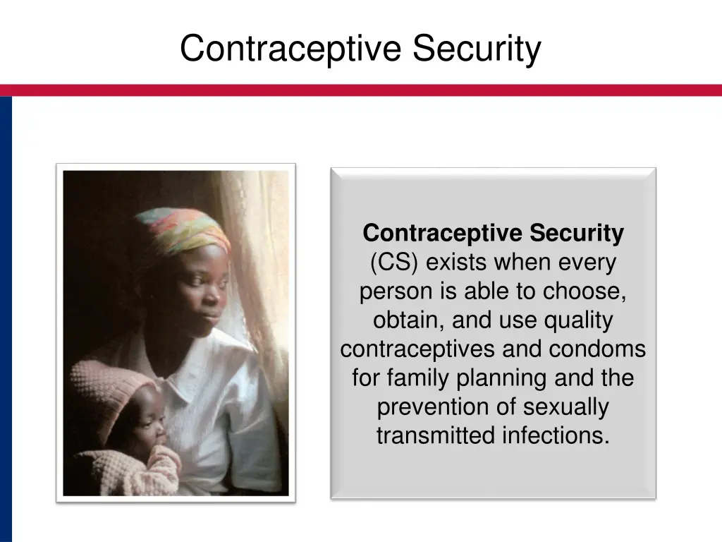 contraceptive security