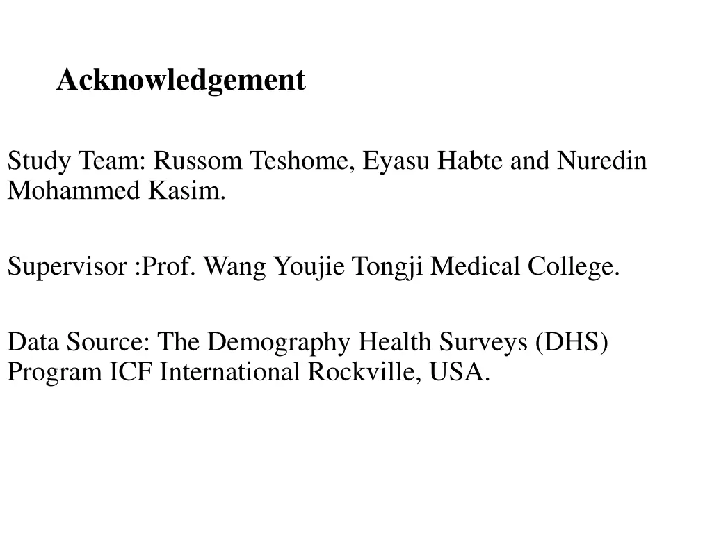 acknowledgement