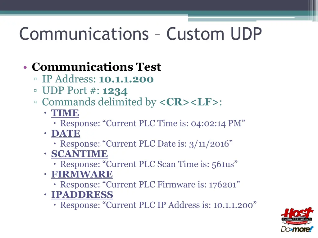 communications custom udp 10