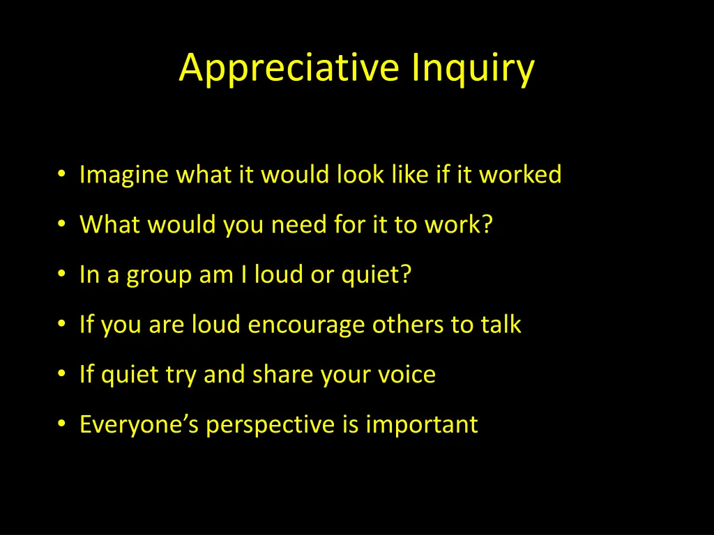appreciative inquiry