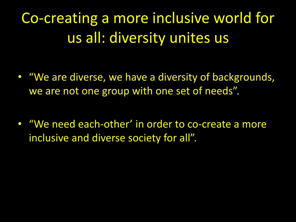 co creating a more inclusive world