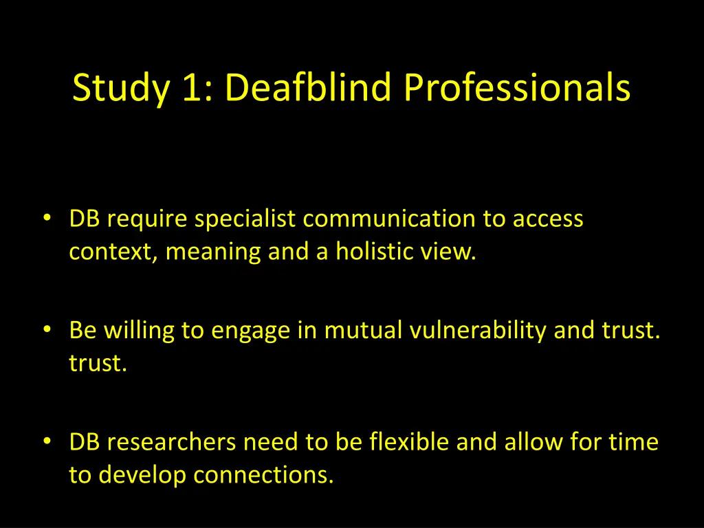 study 1 deafblind professionals 1