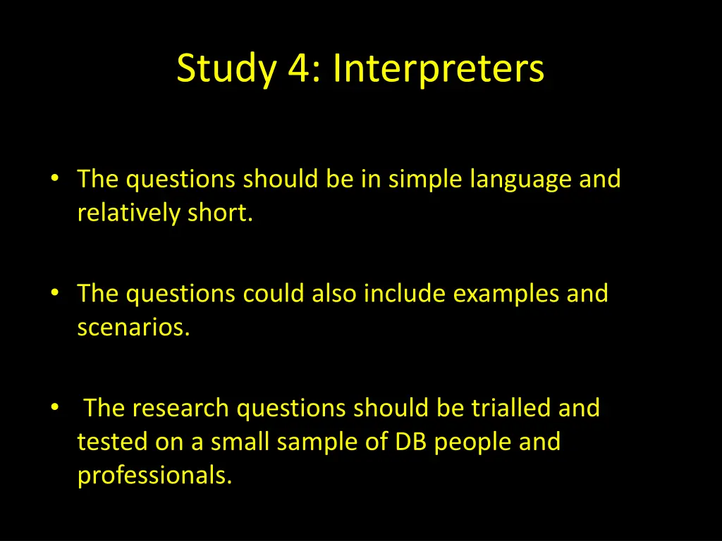 study 4 interpreters 4
