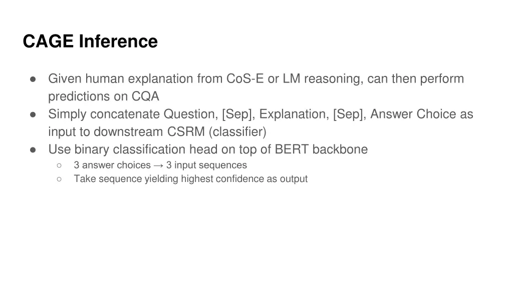 cage inference