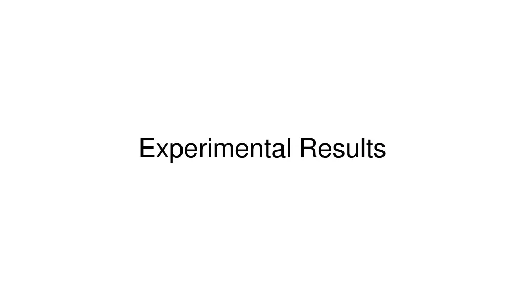 experimental results