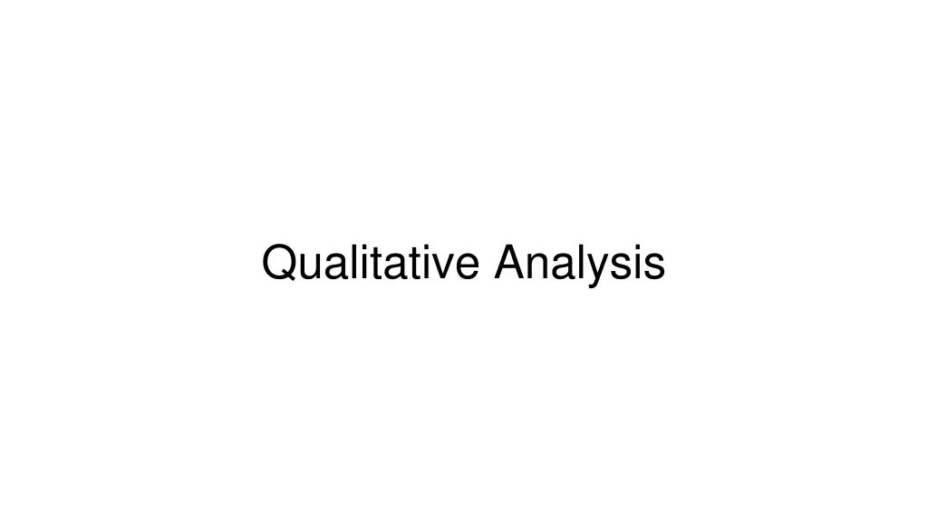qualitative analysis