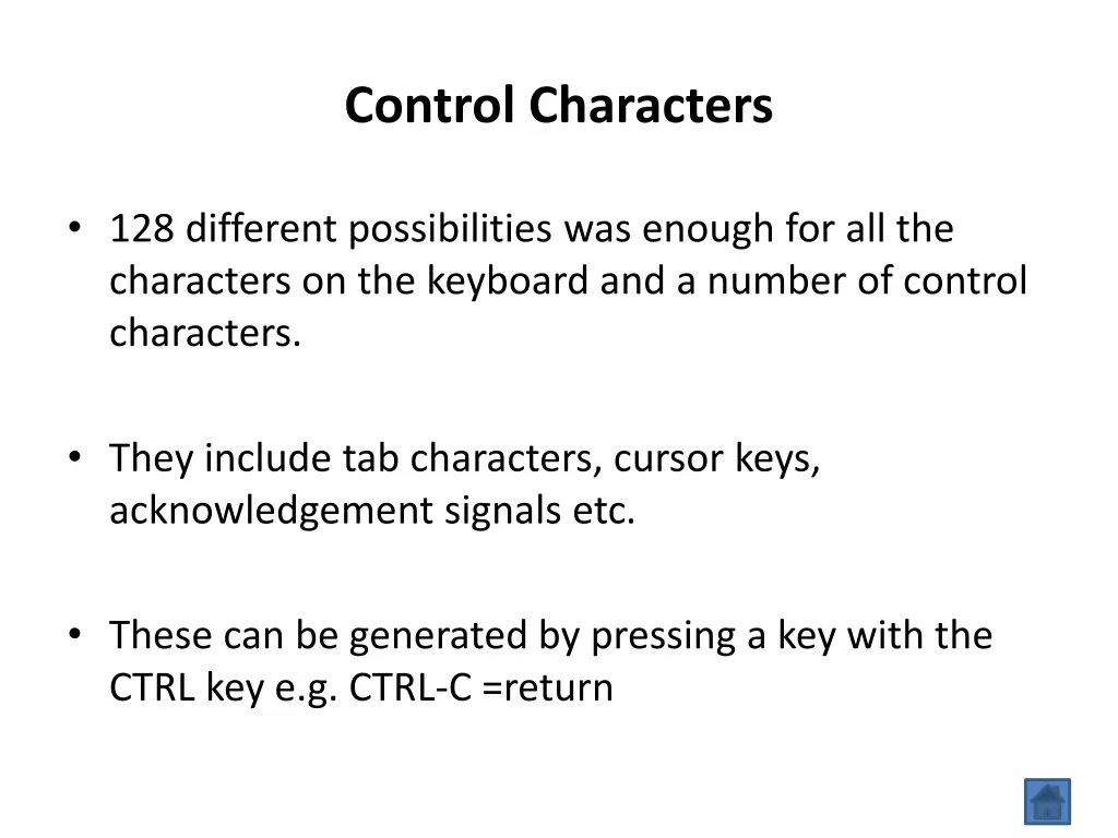control characters