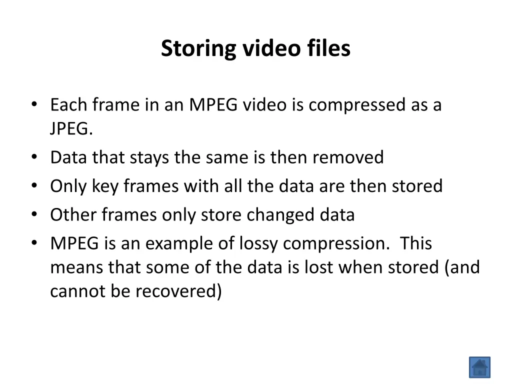 storing video files 1